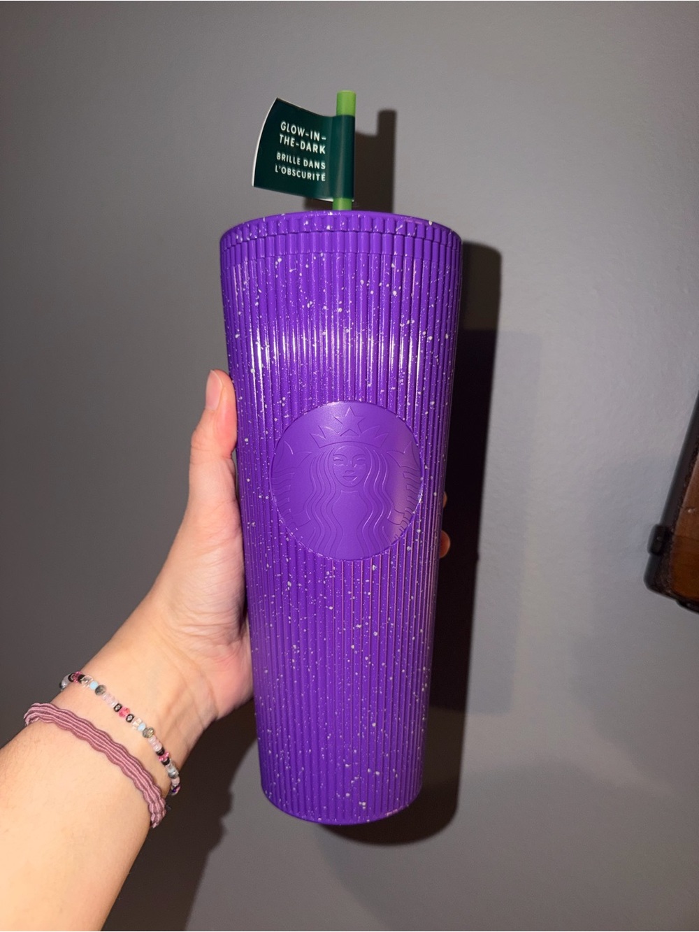 Starbucks Purple Glow-In-The-Dark Ribbed Tumbler